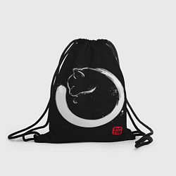Рюкзак-мешок Кошечка спит на тебе Инь Янь, цвет: 3D-принт