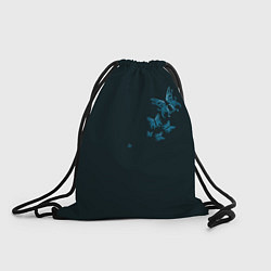 Рюкзак-мешок Стая неоновых бабочек, цвет: 3D-принт