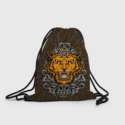 Рюкзак-мешок Тигр в треугольнике, цвет: 3D-принт