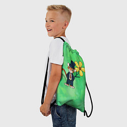 Рюкзак-мешок Тигр с цветком, цвет: 3D-принт — фото 2