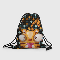 Рюкзак-мешок Крейзи тигр с сердцем, цвет: 3D-принт