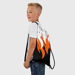 Рюкзак-мешок Оранжевый Огонь, цвет: 3D-принт — фото 2