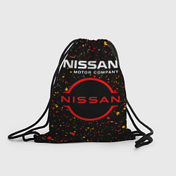 Рюкзак-мешок NISSAN - Брызги, цвет: 3D-принт
