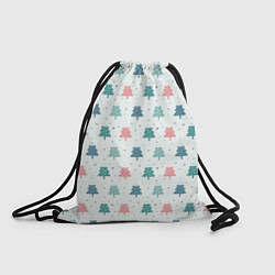 Рюкзак-мешок Цветные ели, цвет: 3D-принт
