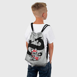 Рюкзак-мешок Кот рыцарь, цвет: 3D-принт — фото 2