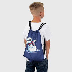 Рюкзак-мешок Dab Snowman in a scarf, цвет: 3D-принт — фото 2