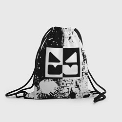 Рюкзак-мешок GEOMETRY DASH BLACK & WHITE SMILE, цвет: 3D-принт
