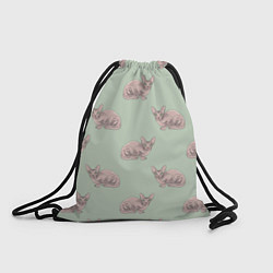 Рюкзак-мешок Сфинкс коты паттерн, цвет: 3D-принт