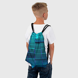 Рюкзак-мешок 3D квадраты неоновые, цвет: 3D-принт — фото 2