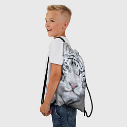 Рюкзак-мешок Снежный нежный тигр, цвет: 3D-принт — фото 2