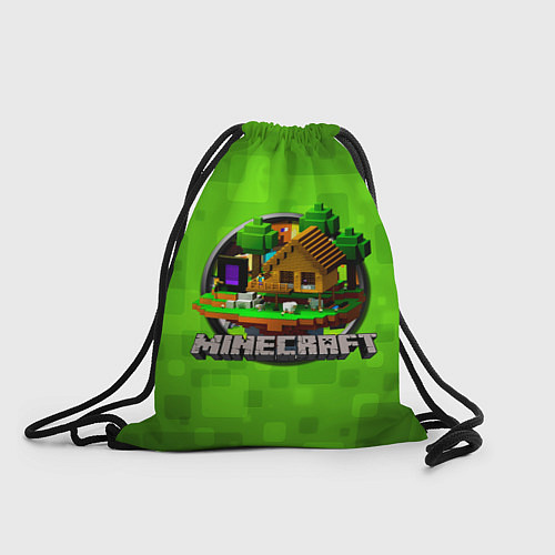 Мешок для обуви Minecraft Logo Green / 3D-принт – фото 1