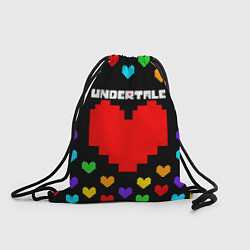 Рюкзак-мешок UNDERTALE HEART COLOR HEROES, цвет: 3D-принт