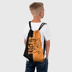 Рюкзак-мешок Тигр - Tiger, цвет: 3D-принт — фото 2