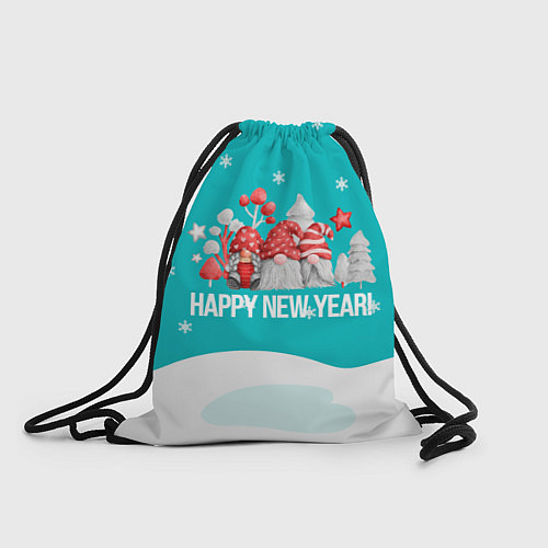 Мешок для обуви Happy New Year Новогодние гномы / 3D-принт – фото 1