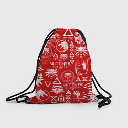 Рюкзак-мешок THE WITCHER LOGOBOMBING ЛОГОТИПЫ ВЕДЬМАКА, цвет: 3D-принт
