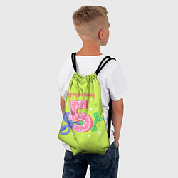 Рюкзак-мешок Пятый день рождения, цвет: 3D-принт — фото 2