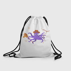 Рюкзак-мешок Осьминог ковбой, цвет: 3D-принт