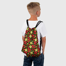 Рюкзак-мешок Черешни хохлома, цвет: 3D-принт — фото 2