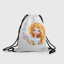 Рюкзак-мешок Принцесса и мороженое, цвет: 3D-принт