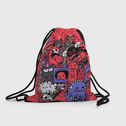 Рюкзак-мешок Веселые монстрики, цвет: 3D-принт