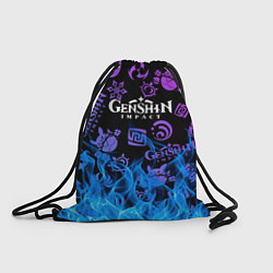 Рюкзак-мешок Стихия Genshin Impact Fire, цвет: 3D-принт