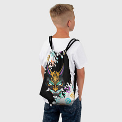 Рюкзак-мешок Genshin Impact - Пламя Маска Сяо, цвет: 3D-принт — фото 2