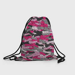 Рюкзак-мешок Розовый именной камуфляж Женя, цвет: 3D-принт