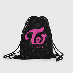 Рюкзак-мешок Twice с музыкальным фоном, цвет: 3D-принт