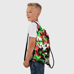 Рюкзак-мешок Красно-зеленый камуфляж, цвет: 3D-принт — фото 2
