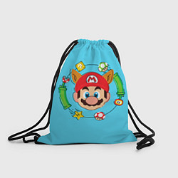 Рюкзак-мешок Марио с ушками, цвет: 3D-принт