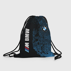 Рюкзак-мешок BMW M Series Синий Гранж, цвет: 3D-принт