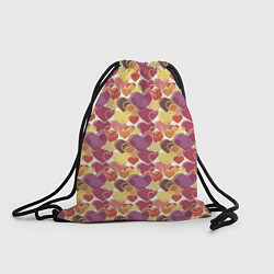 Рюкзак-мешок Красивые Сердечки LOVE, цвет: 3D-принт