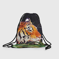 Рюкзак-мешок Бенгальский Тигр в кустах, цвет: 3D-принт