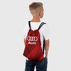 Рюкзак-мешок Audi red полосы, цвет: 3D-принт — фото 2