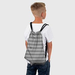 Рюкзак-мешок Черно-белые сердца, цвет: 3D-принт — фото 2