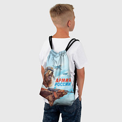 Рюкзак-мешок Медведь Армия России, цвет: 3D-принт — фото 2