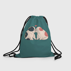Рюкзак-мешок Влюблённые бульдоги, цвет: 3D-принт