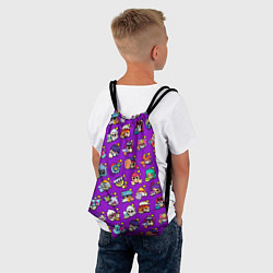 Рюкзак-мешок Особые редкие значки Бравл Пины фиолетовый фон Bra, цвет: 3D-принт — фото 2