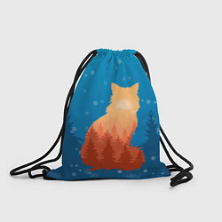 Рюкзак-мешок Лисица 3D, цвет: 3D-принт