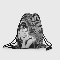 Рюкзак-мешок Одри Хепберн Завтрак и Тиффани, цвет: 3D-принт