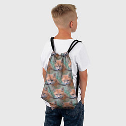 Рюкзак-мешок Лисица паттерн, цвет: 3D-принт — фото 2