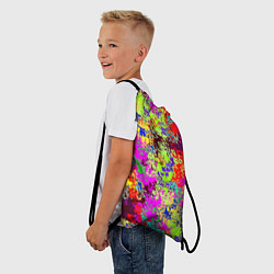 Рюкзак-мешок Пиксельный камуфляж Токсик, цвет: 3D-принт — фото 2
