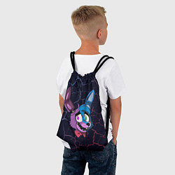 Рюкзак-мешок ФНАФ - БОННИ Трещины, цвет: 3D-принт — фото 2