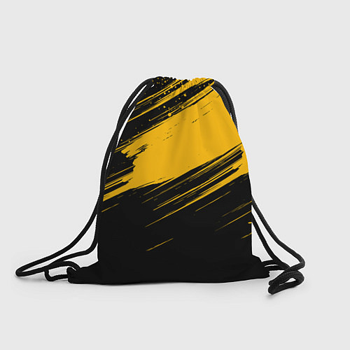 Мешок для обуви Black and yellow grunge / 3D-принт – фото 1