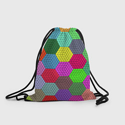 Рюкзак-мешок Геометрический узор Pattern, цвет: 3D-принт