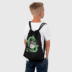 Рюкзак-мешок Зеленый dragoon, цвет: 3D-принт — фото 2