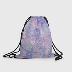 Рюкзак-мешок Морские коньки и медузы, цвет: 3D-принт