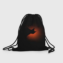 Рюкзак-мешок Кошка и закат, цвет: 3D-принт