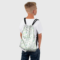 Рюкзак-мешок Хаос из зелёных веток и листьев, цвет: 3D-принт — фото 2