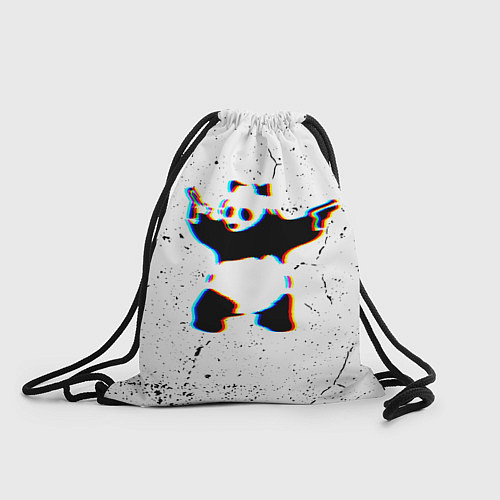 Мешок для обуви Banksy Panda with guns Бэнкси / 3D-принт – фото 1